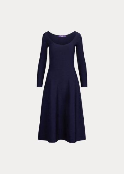 Women's Ralph Lauren Stretch Knit Ballet-Neck Dresses | 274163WKH